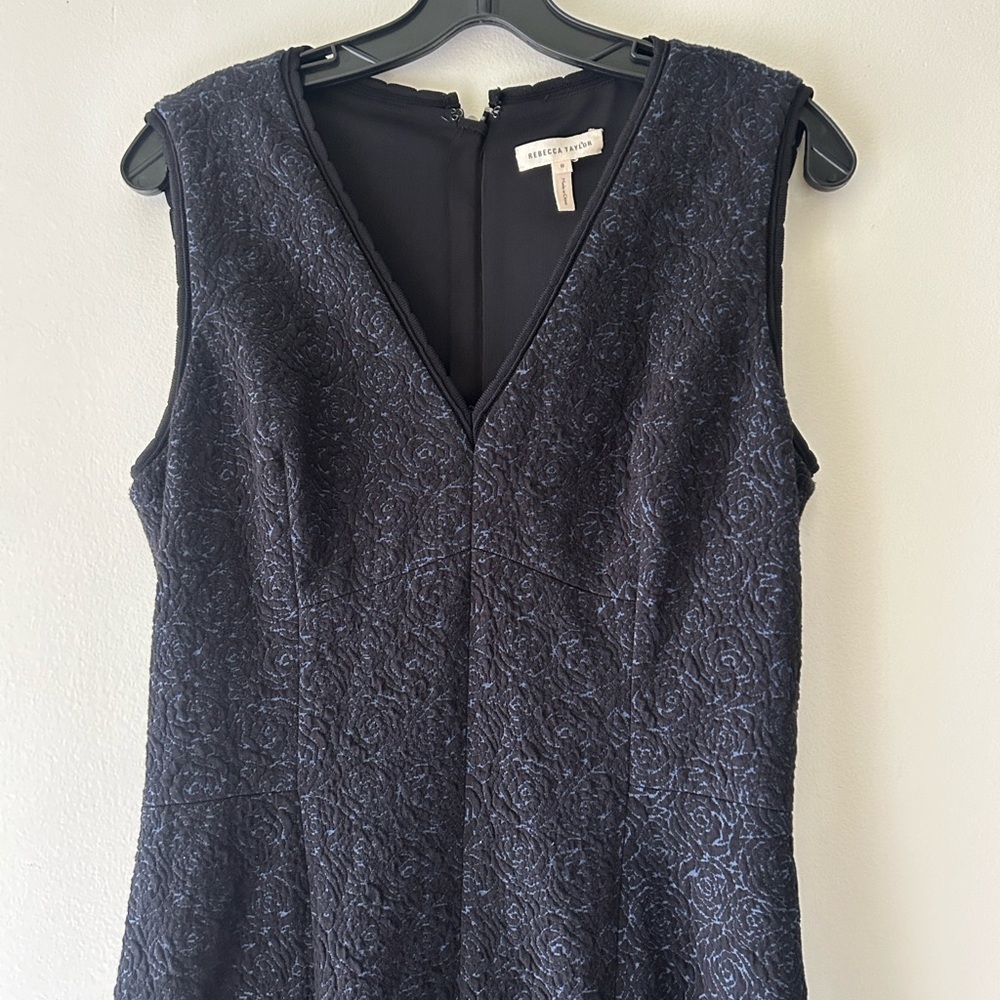 Rebecca Taylor Black Textured Mini Dress - Picture 3 of 15